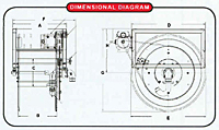 R33 Series Fluid Path Hose Reels Dimensional Diagram


